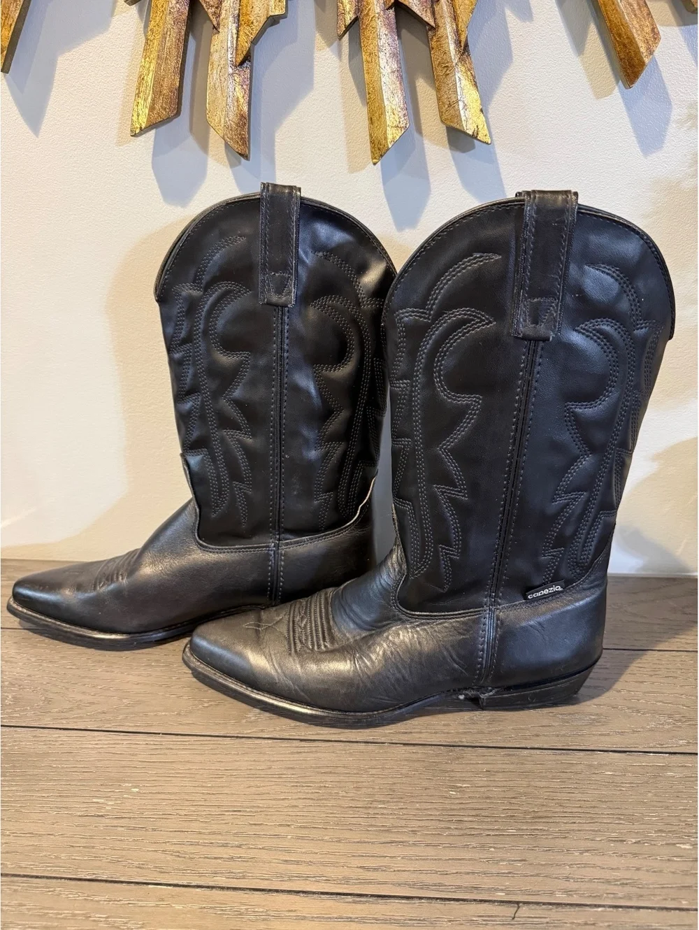 Capezio Black Leather Western Boots Women’s Size 11